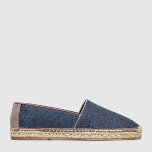 Blue espadrilles with logo print Brunello Cucinelli