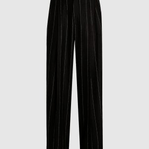 Black striped alpaca wool pants Dolce&Gabbana