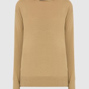 Mustard cashmere and silk jumper Fabiana Filippi