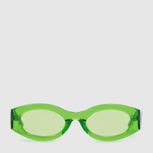 Green sunglasses BERTA The Attico by Linda Farrow