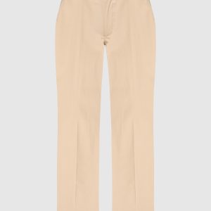 Beige pants with metallic logo Twinset