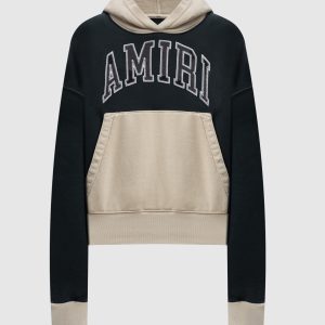 Gray hoodie with a vintage effect AMIRI