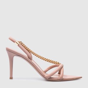 Minerva beige sandals with a chain Gianvito Rossi