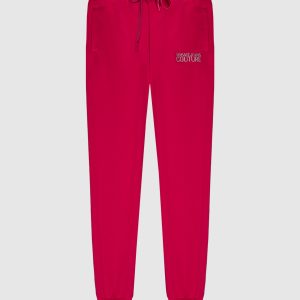 Pink joggers with logo embroidery Versace Jeans Couture