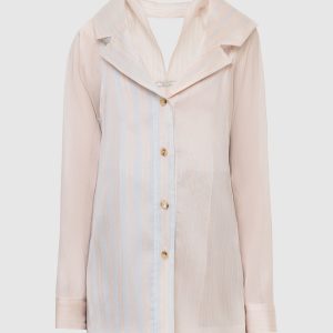 Beige silk blouse NINA RICCI