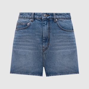 Blue denim shorts with a distressed effect Ami Paris