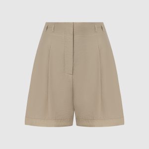 Khaki shorts with a reaper effect Philosophy di Lorenzo Serafini