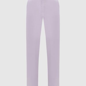 Purple pants with metallic logo Twinset