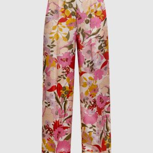 LEDA silk trousers in floral print Max Mara