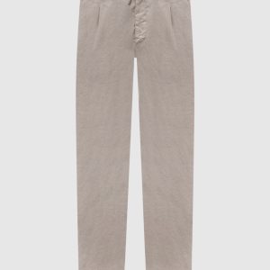 Gray linen pants Enrico Mandelli