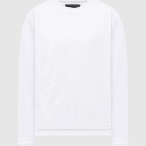 White longsleeve Deceptae with embroidery Heliot Emil