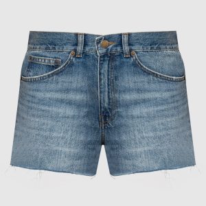 CANCUN blue denim shorts with a distressed effect Max & Co