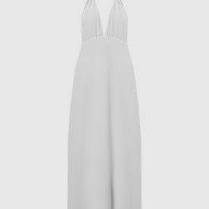 Gray silk maxi dress Toteme