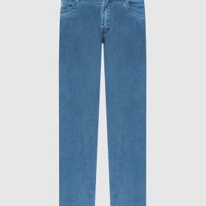 COSTANTINO blue jeans with embroidered logo emblem Scissor Scriptor