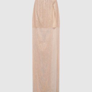 Pink maxi skirt with crystals Santa Brands
