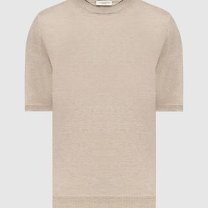 Beige linen and cashmere T-shirt Cashmere&Whiskey