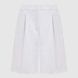 Gray melange shorts Peserico