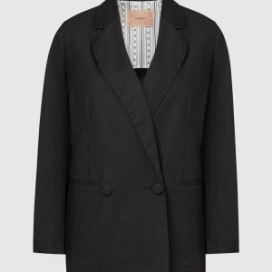 Black double-breasted jacket Twinset