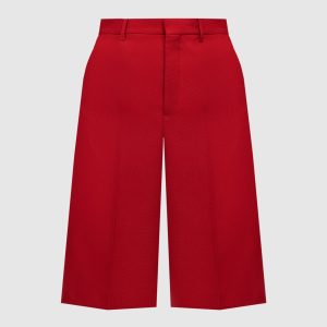 Red wool Bermuda shorts Ami Paris