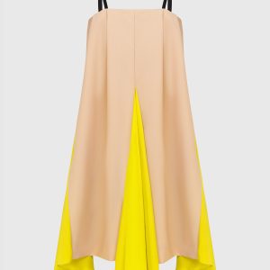 Wool and silk dress with contrasting panels NINA RICCI