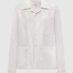 Beige striped silk shirt Maison Margiela