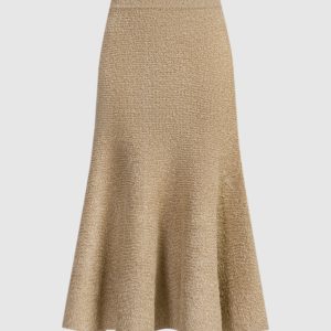 Beige skirt made of silk and cashmere Khaite