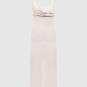 Beige dress with shiny texture Peserico