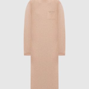 Beige dress made of wool, silk and cashmere Peserico