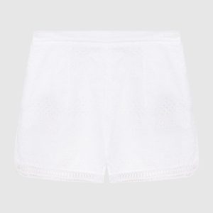 White shorts with sangalo embroidery Ermanno Scervino