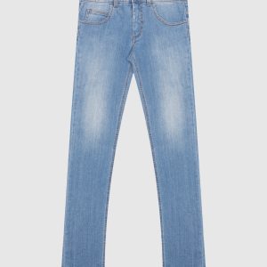 Children's blue jeans with a patch Fendi