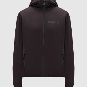 Shell Brown Logo Windbreaker Moncler Grenoble