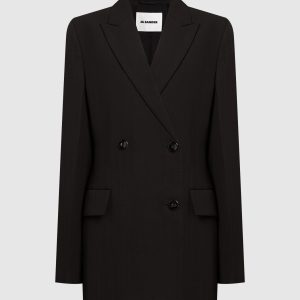 Black double-breasted jacket Jil Sander
