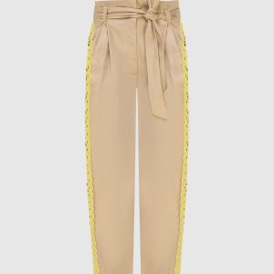 Beige trousers with stripes Twinset