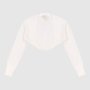 Children's white woolen bolero CAF