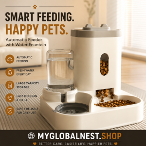 Automatic Feeder Dog Cat Food Bowl With Water Fountain Large Capacity Pet Food Storage Dispenser Container Puppy Pet Accessories