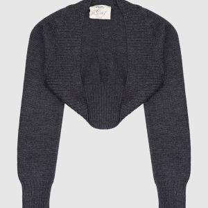 Children's gray woolen bolero CAF