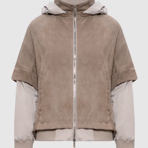 TALITHA beige combination jacket with removable sleeves MooRER