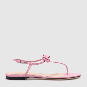 Petiti Cadeau pink leather sandals with crystals Mach&Mach