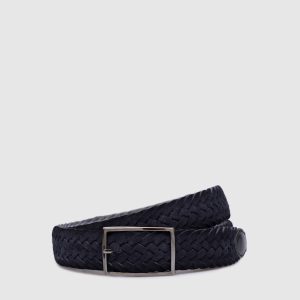 RICHARD blue suede braided belt MooRER