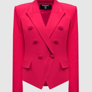 Pink double-breasted jacket Balmain
