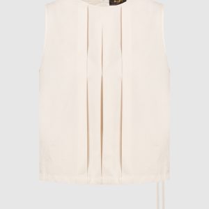 ERVISA beige blouse with linen MooRER
