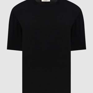 Black straight-cut T-shirt Cashmere&Whiskey