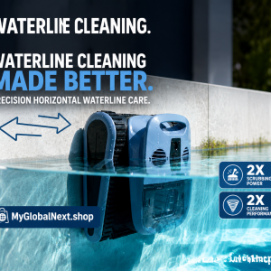 Seauto SAT 40 Robotic Pool Vacuum, 240 Mins Runtime, Wall-Climbing, Waterline Cleaning, for Inground Pools of 3200 Square Feet