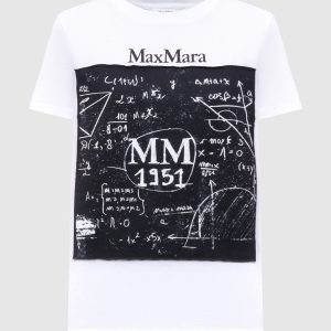 COLIBRI white T-shirt with logo Max Mara