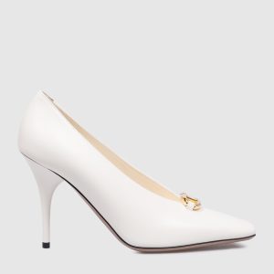 White leather boat shoes with VLogo logo Valentino