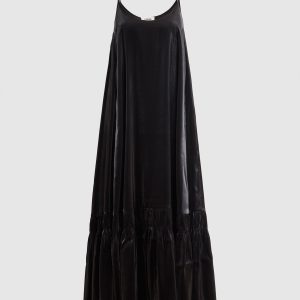 IMOGEN black satin dress AERON