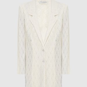 Openwork jacket in a pattern Philosophy di Lorenzo Serafini