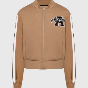 Brown sports jacket with logo Twinset