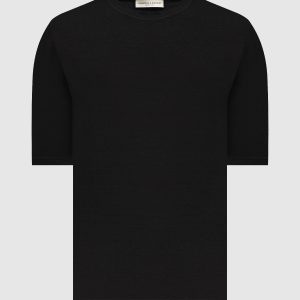 Black linen T-shirt Cashmere&Whiskey