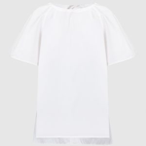 White blouse with silk CO